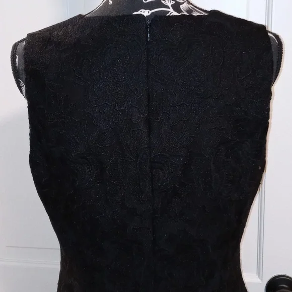 🖤White House Black Market🖤 - Black Fit & Flare Lace Cocktail Dress - Picture 7 of 15